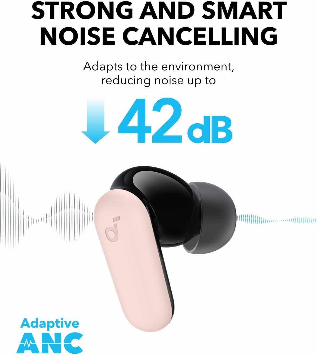 P30I by Anker Noise Cancelling Earbuds, Hands-Free Viewing