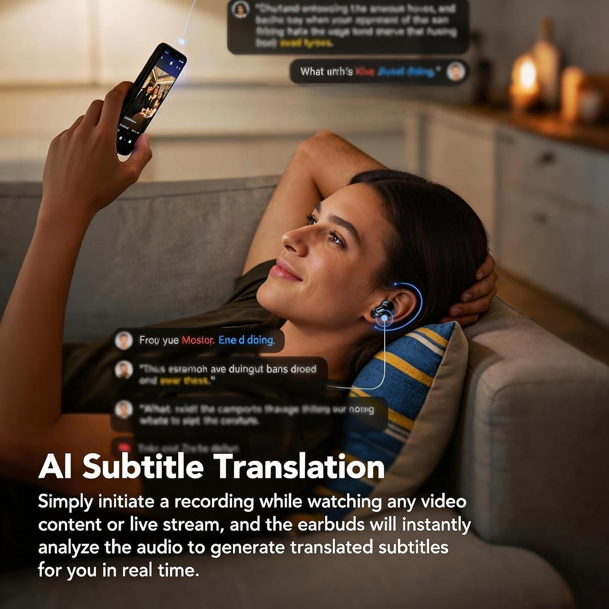 MS217 Translation Earbuds, 2026 New MS217 AI Translation Ear Buds in Real Time, Language Translator Headphones with LCD Touch Screen Audifonos Traductores Inglés Español Support 165 Languages