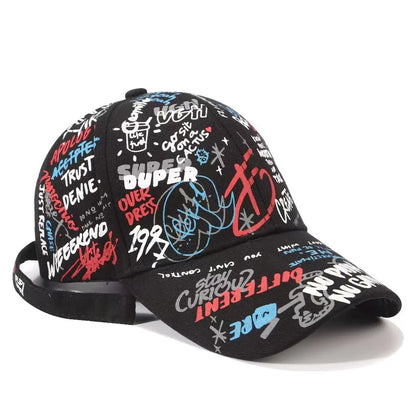 2026 New Fashion Graffiti Printing Baseball Cap Outdoor Cotton Casquatte Hat Men Women Summer Caps Adjustable Letter Cool Gorra