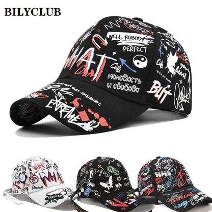2026 New Fashion Graffiti Printing Baseball Cap Outdoor Cotton Casquatte Hat Men Women Summer Caps Adjustable Letter Cool Gorra