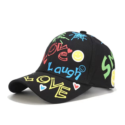 2026 New Fashion Graffiti Printing Baseball Cap Outdoor Cotton Casquatte Hat Men Women Summer Caps Adjustable Letter Cool Gorra