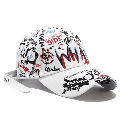 2026 New Fashion Graffiti Printing Baseball Cap Outdoor Cotton Casquatte Hat Men Women Summer Caps Adjustable Letter Cool Gorra