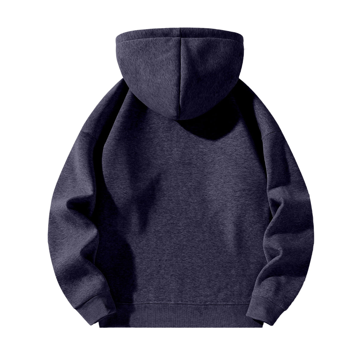 Men'S Quarter Zip Hoodies Zip up Solid Color Hoodie Long Sleeve Drop Shoulder Sweatshirt Casual Pullover Navy 2XL
