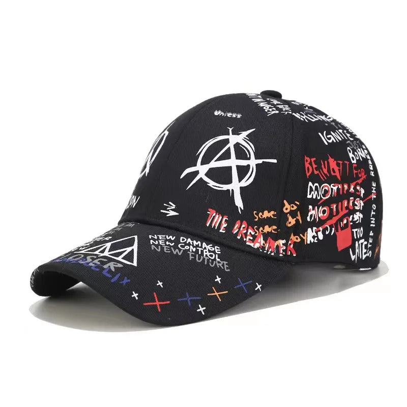 2026 New Fashion Graffiti Printing Baseball Cap Outdoor Cotton Casquatte Hat Men Women Summer Caps Adjustable Letter Cool Gorra