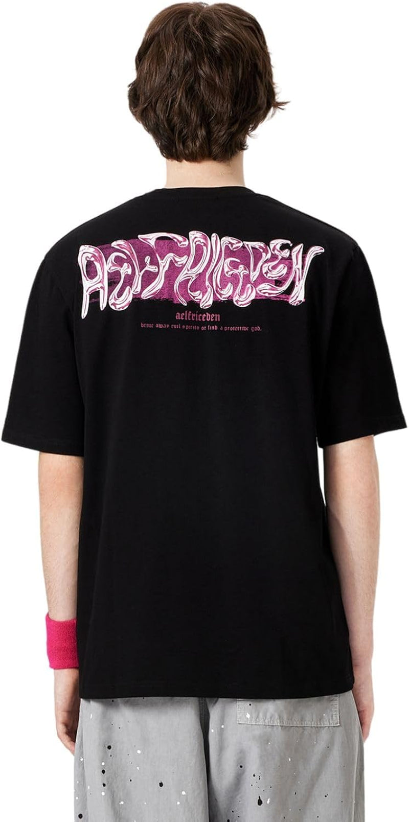 Metalic Graphic Tees Men Y2K Oversized T Shirts Women Vintage Tees Unisex Summer Tops