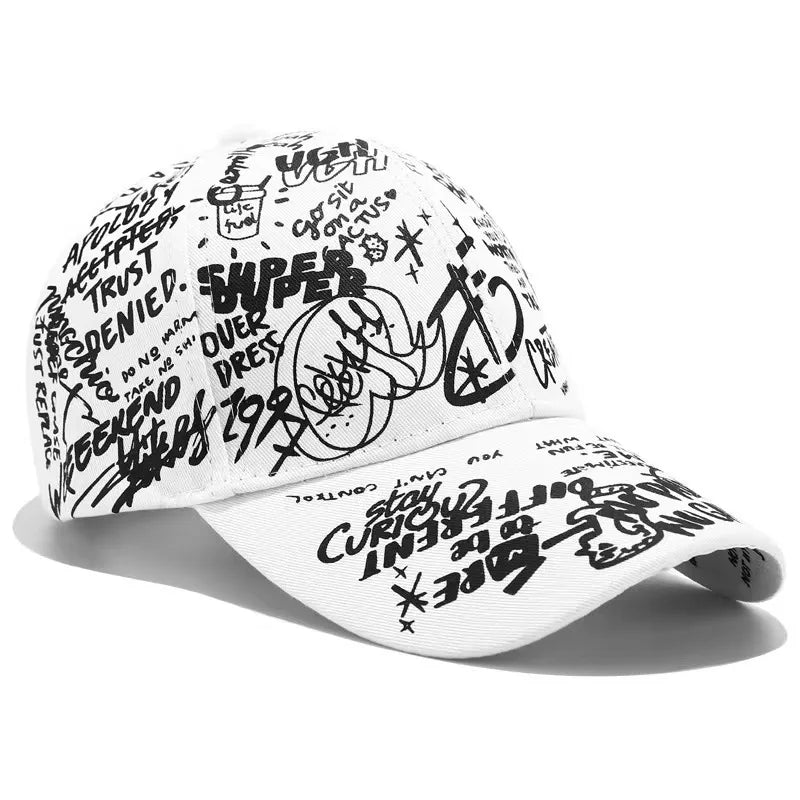 2026 New Fashion Graffiti Printing Baseball Cap Outdoor Cotton Casquatte Hat Men Women Summer Caps Adjustable Letter Cool Gorra