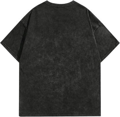 Men'S Letter Graphic T Shirt Short Sleeve round Neck Tee Summer Shirt Streetwear Tops