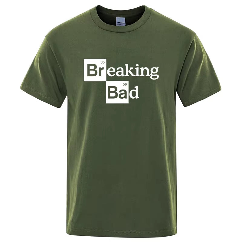 Men'S T-Shirt High Quality Cotton Blend O Neck Heisenberg Men T-Shirt Short Sleeve Casual Breaking Bad Print T Shirt for Men