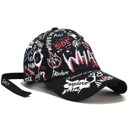 2026 New Fashion Graffiti Printing Baseball Cap Outdoor Cotton Casquatte Hat Men Women Summer Caps Adjustable Letter Cool Gorra