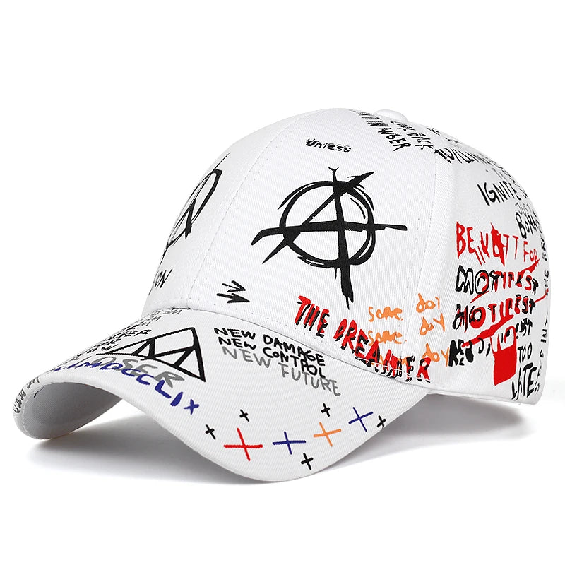 2026 New Fashion Graffiti Printing Baseball Cap Outdoor Cotton Casquatte Hat Men Women Summer Caps Adjustable Letter Cool Gorra