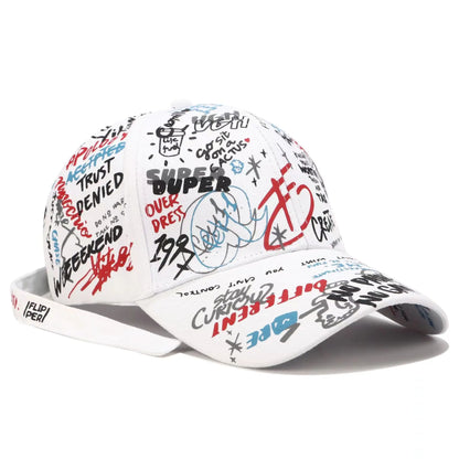 2026 New Fashion Graffiti Printing Baseball Cap Outdoor Cotton Casquatte Hat Men Women Summer Caps Adjustable Letter Cool Gorra