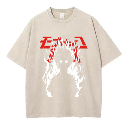 Hip Hop Men Streetwear Vintage Washed T-Shirt Anime Graphic T Shirt Men Harajuku Cotton Casual Short Sleeve Loose Vintage Tops