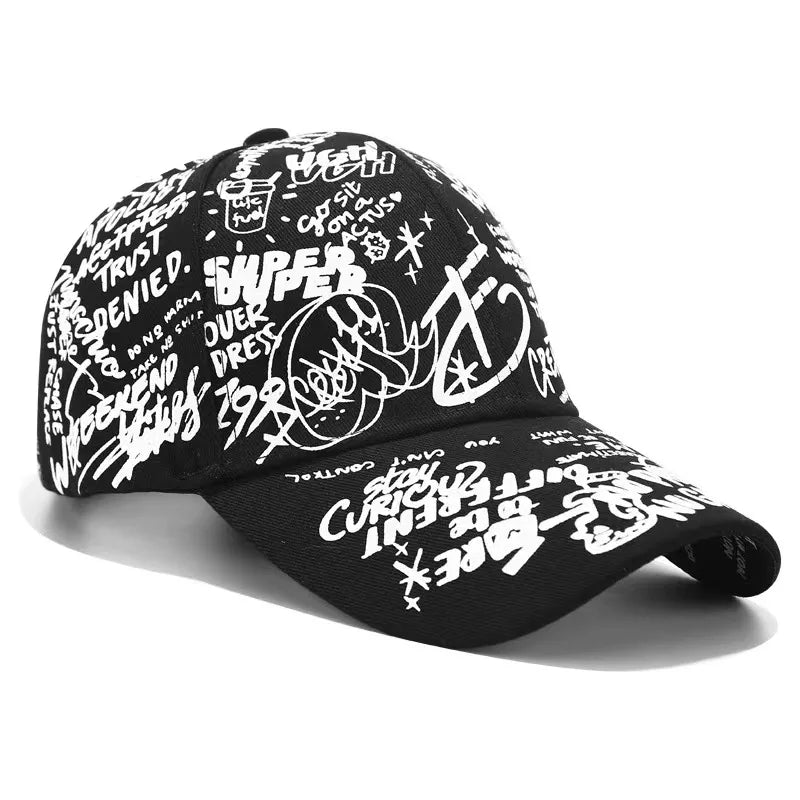 2026 New Fashion Graffiti Printing Baseball Cap Outdoor Cotton Casquatte Hat Men Women Summer Caps Adjustable Letter Cool Gorra